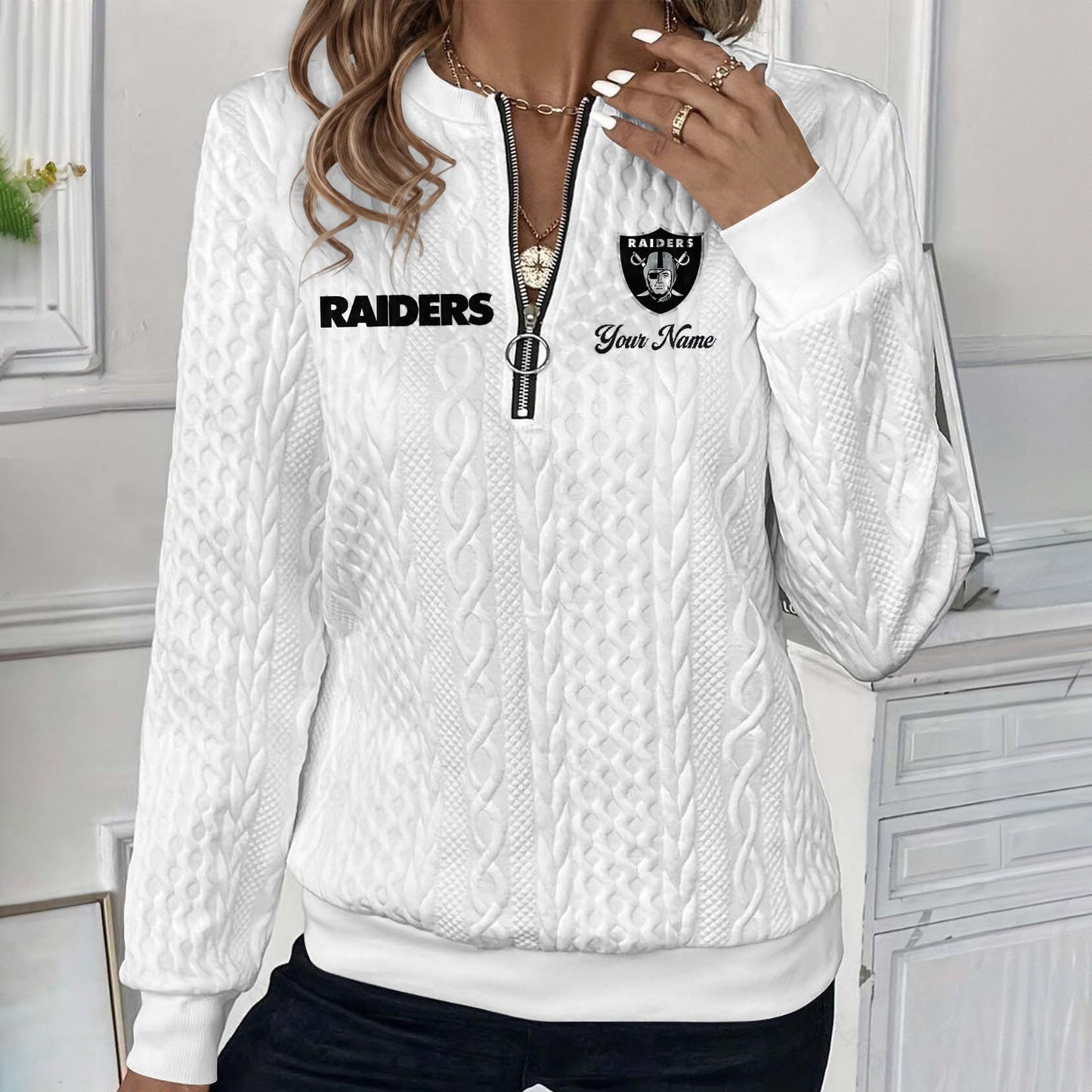 LV x NFL Women's Quilted Zip-UP Sweatshirt DatND DVT