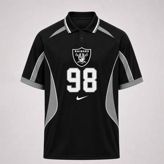 LVR Premium NFL Custom Number Sports Style Polo Shirt
