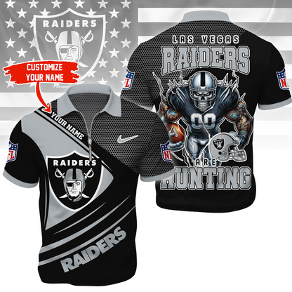 LVR Premium NFL Game Day Polo With Zipper Shirt DDT NTL