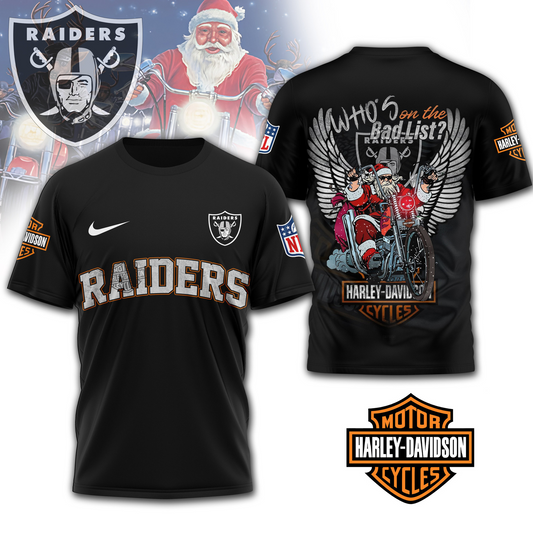 LVR Premium NFL Harley-Davidson Santa Claus 3D Shirt DDT NTL