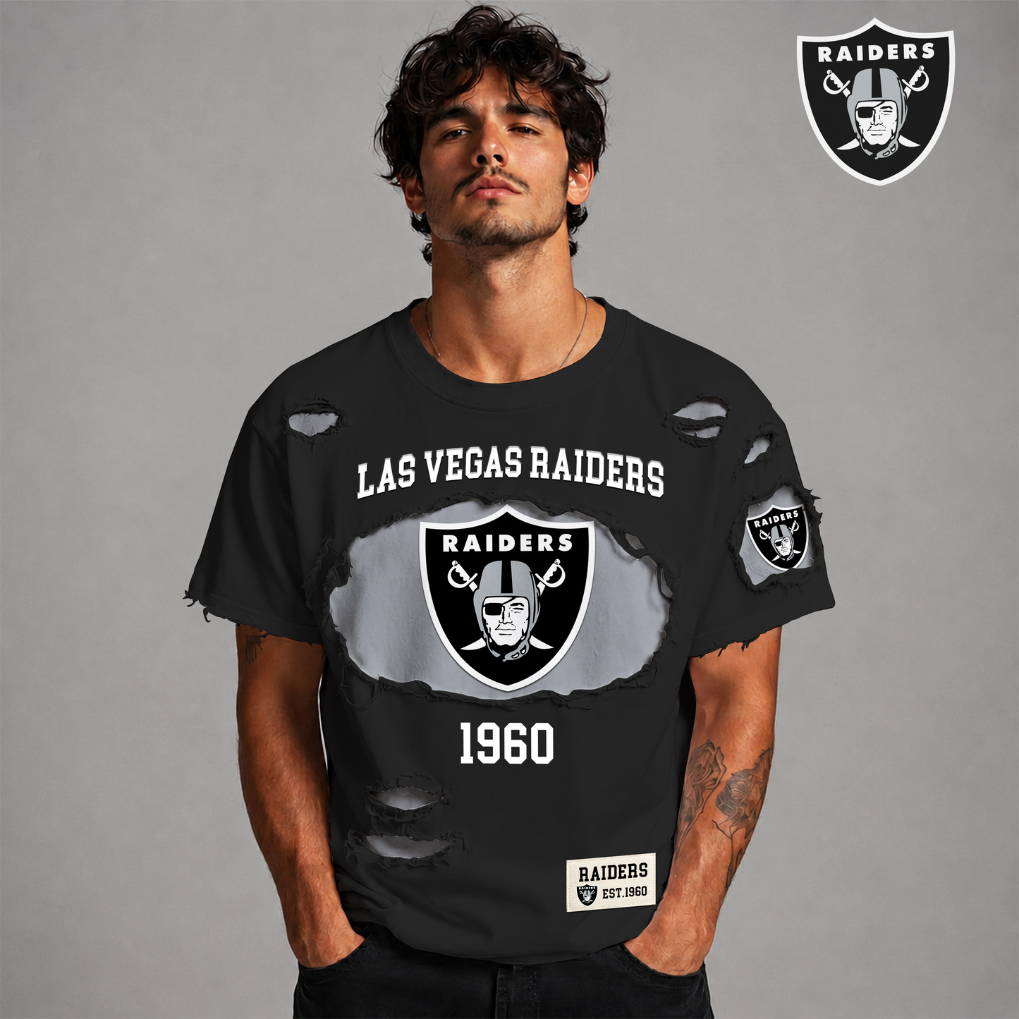 LVR x NFL LUXURY CREW-Neck T-Shirt FOR SUMMER HOLIDAY  180626