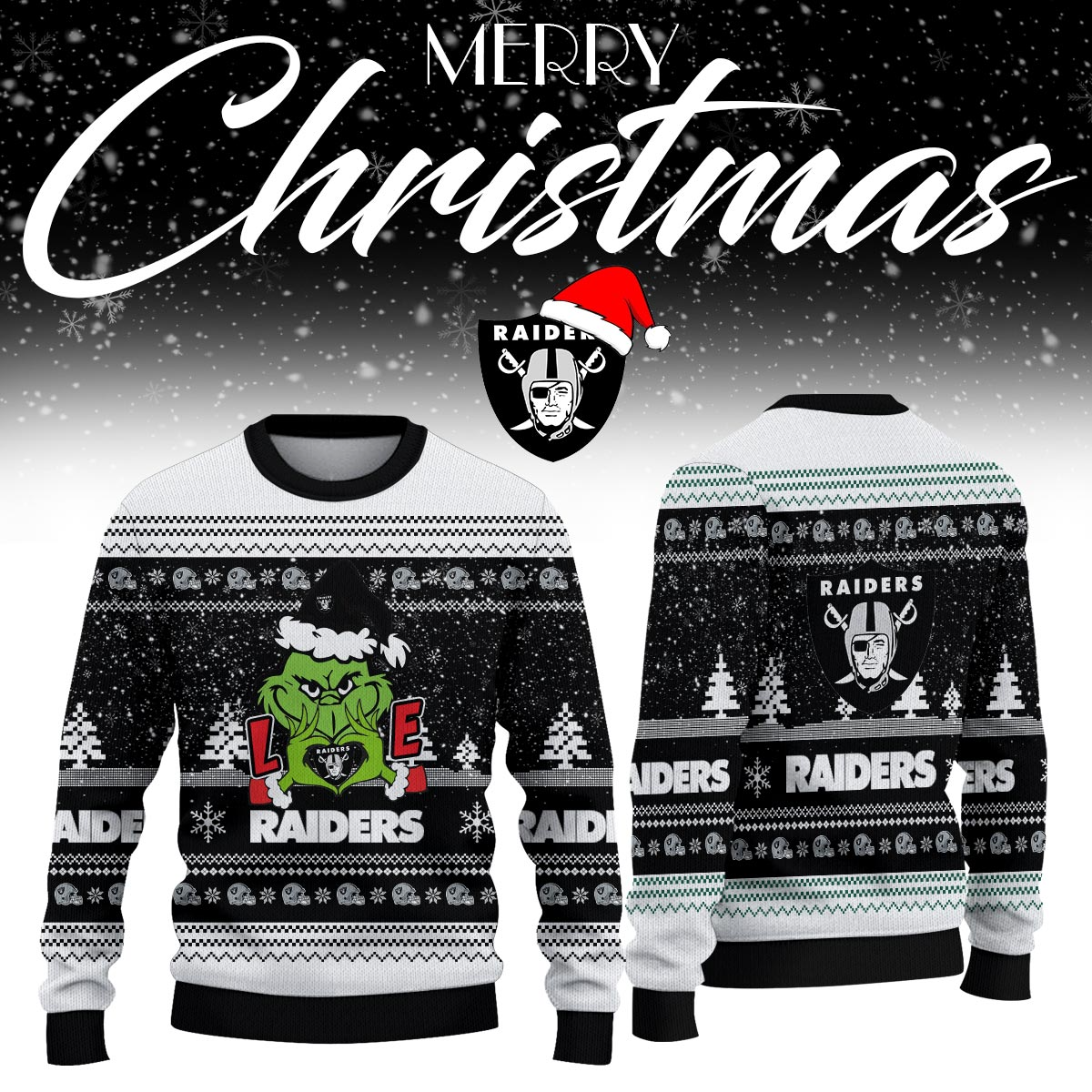 LVR x NFL Love Football Ugly Christmas Sweater DDT NTL