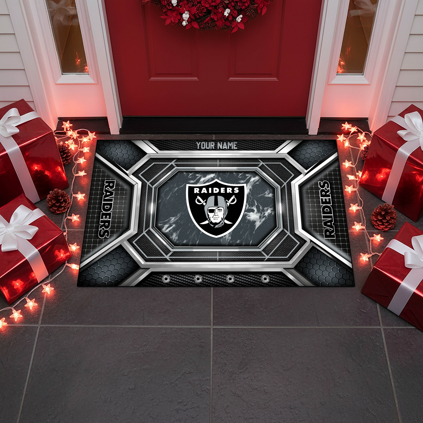 LVR x NFL Personalized Sport Doormat, Gifts For Christmas DDT NTL