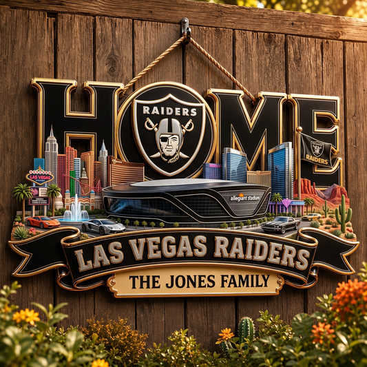 LVR x NFL Team Home Metal Sign Custom Any Name Gifts For Home Decor