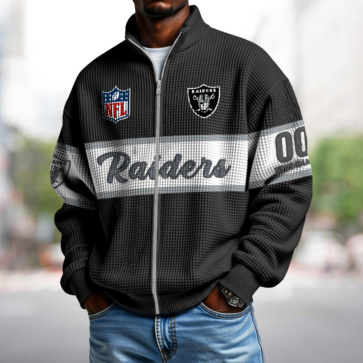 LVR x NFL Waffle Zip-Up Sweatshirt DATND TANTD