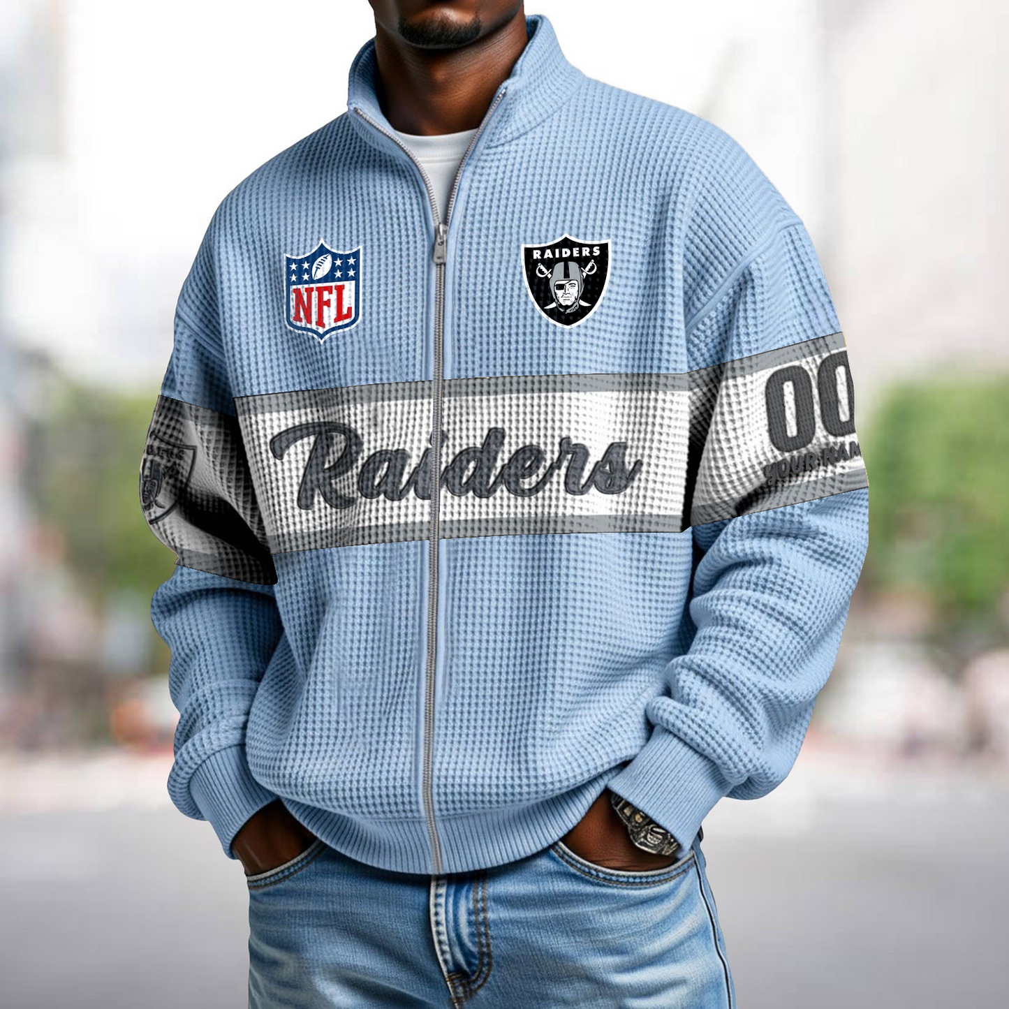LVR x NFL Waffle Zip-Up Sweatshirt DATND TANTD