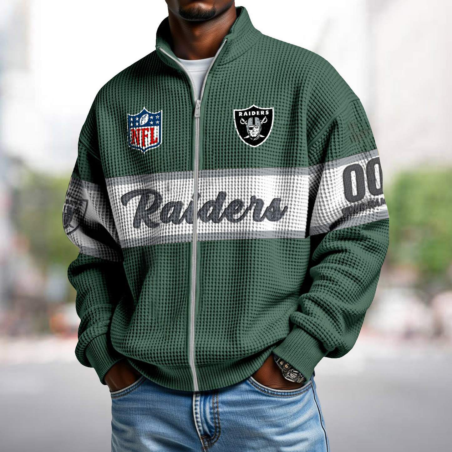 LVR x NFL Waffle Zip-Up Sweatshirt DATND TANTD