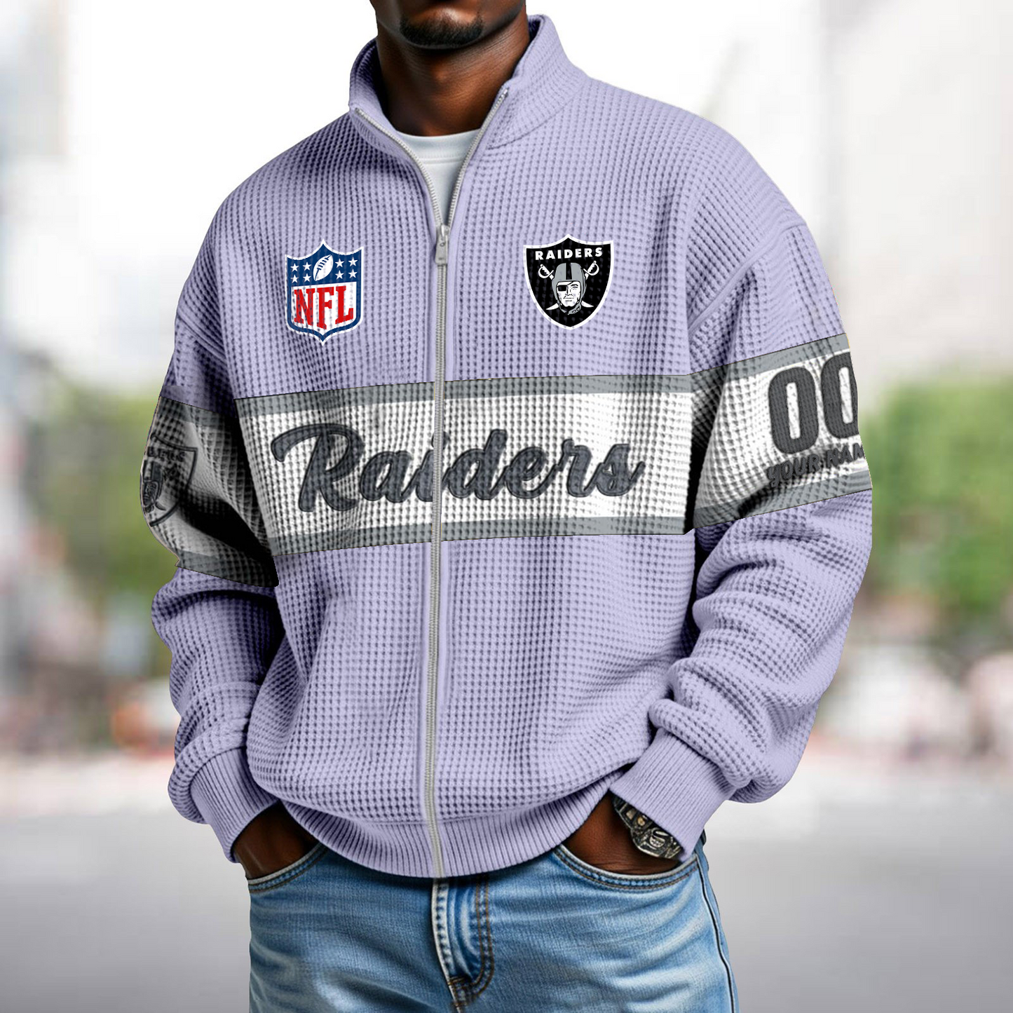 LVR x NFL Waffle Zip-Up Sweatshirt DATND TANTD