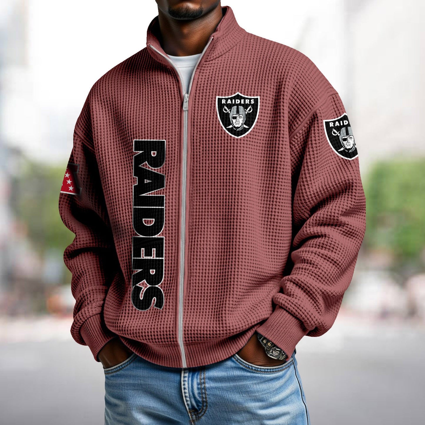 LVR x NFL Waffle Zip-Up Sweatshirt DATND TANTD