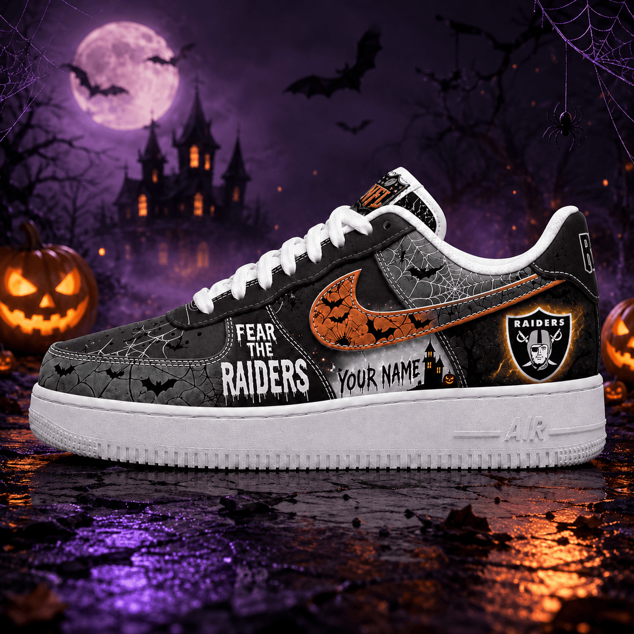LVR x Premium NFL Fear The Team Halloween AF1 Sneakers
