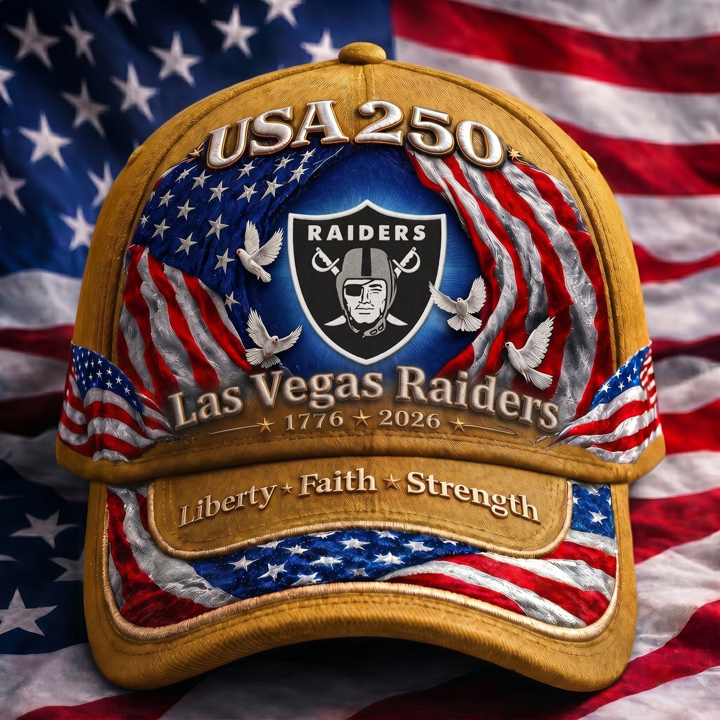Premium NFL x LVR 250 Years  Anniversary Of Freedom  Cap 220626