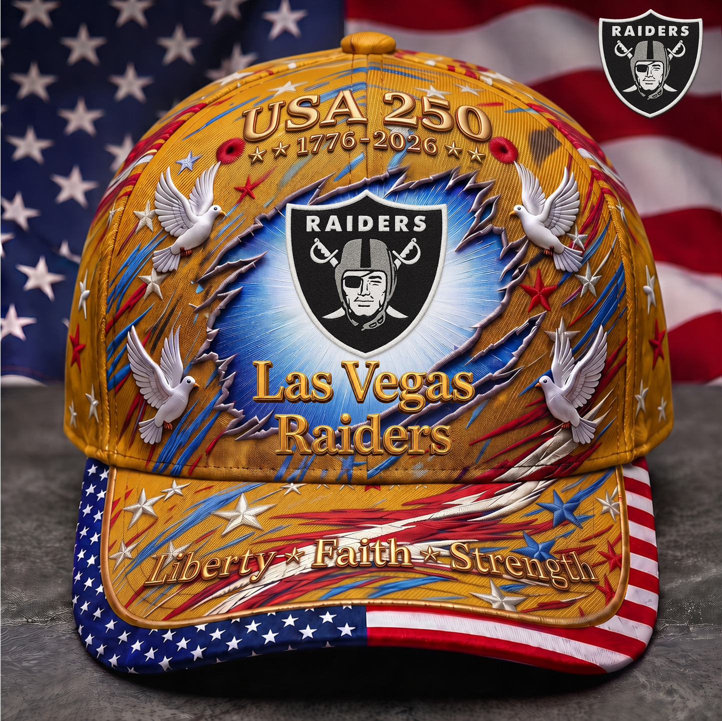 Premium NFL x LVR 250 Years Anniversary Of Freedom Cap V4  260626