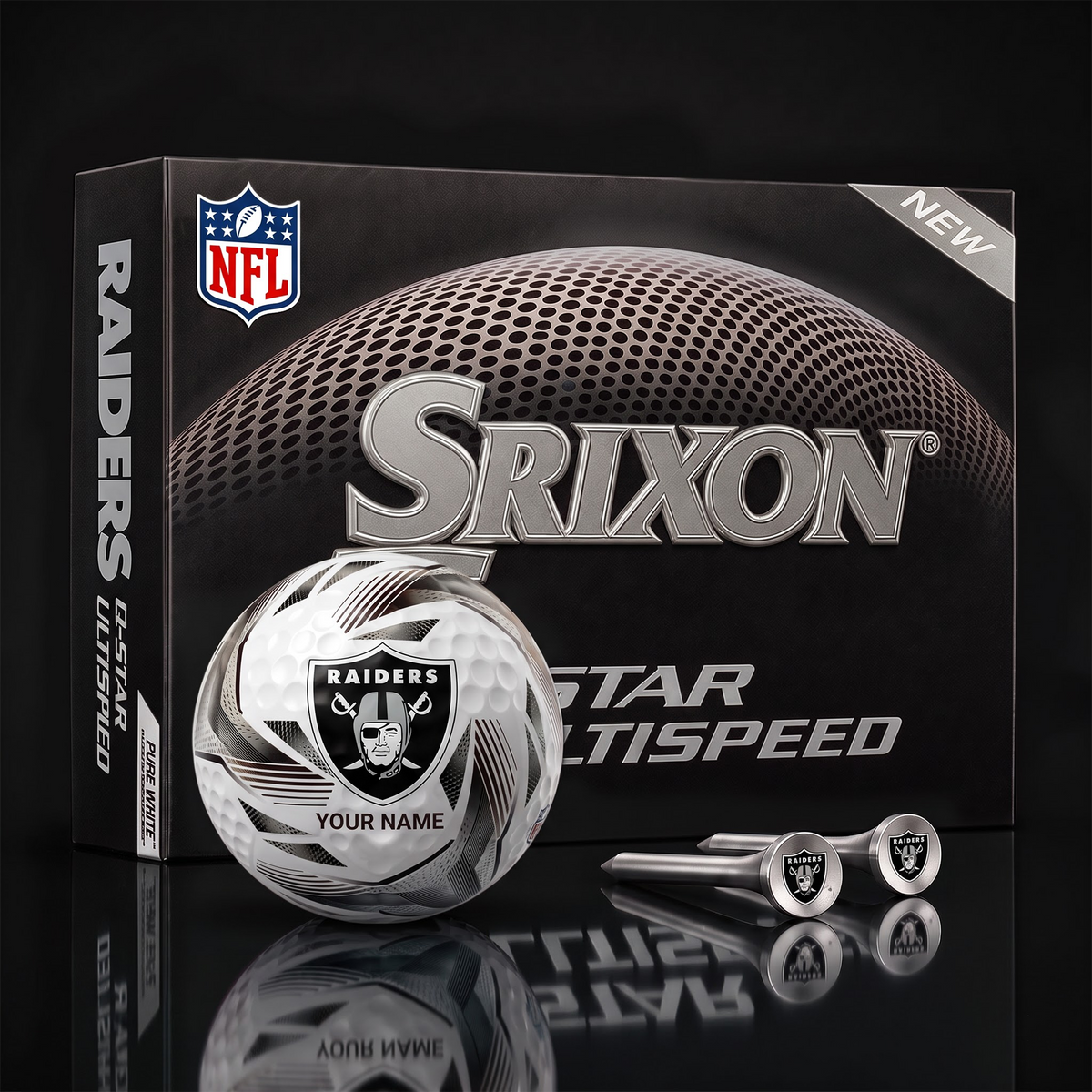 LVR_NFL Football Fan Signature Golf Ball Set – Personalized Edition