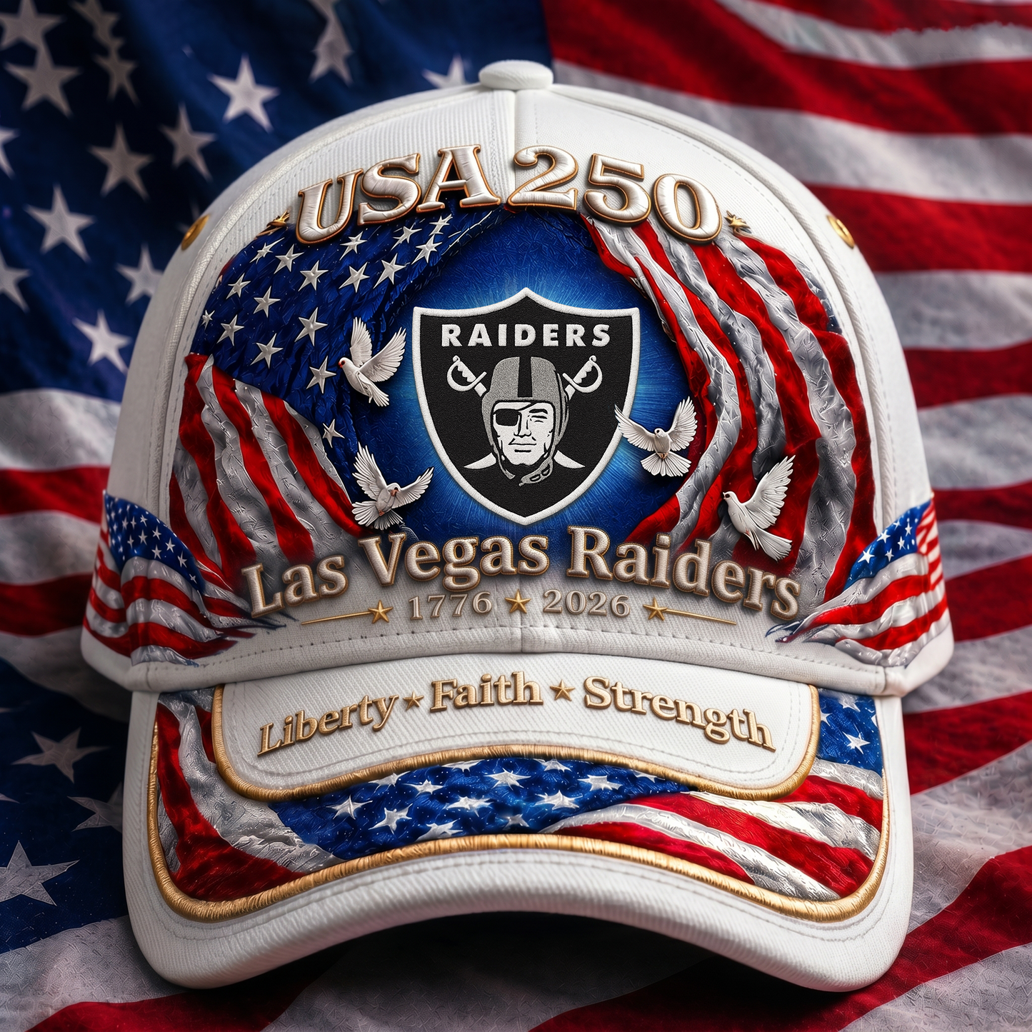 Premium NFL x LVR 250 Years  Anniversary Of Freedom  Cap 220626