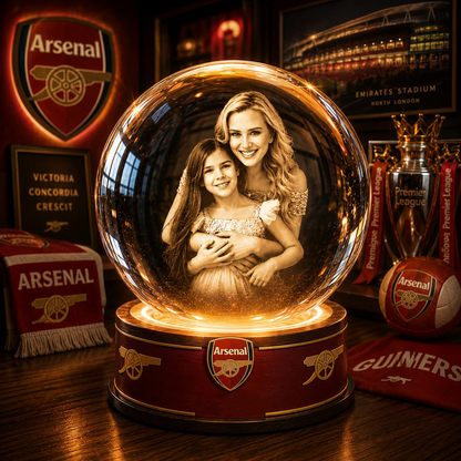Personalized Crystal Photo Light, Gift For Mom and Dad, Custom Engraved Night Light, Best Mom, Dad Ever LED Lamp