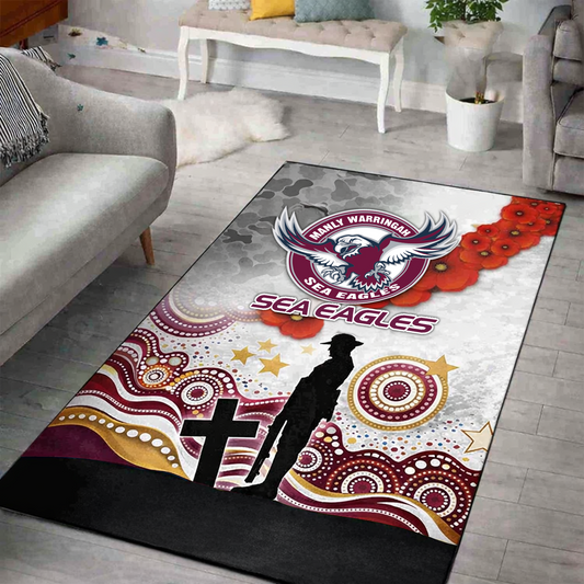 MAN x NRL Anzac Day Living Room And Bedroom Rug Limited Edition DatND DVT