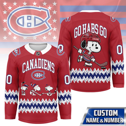 MC Premium NHL Snoopy Personalized Hockey Jersey DDT CTND