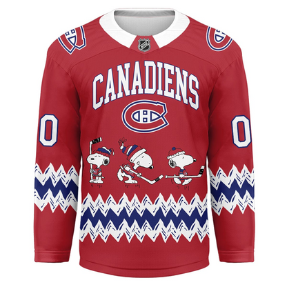 MC Premium NHL Snoopy Personalized Hockey Jersey DDT CTND