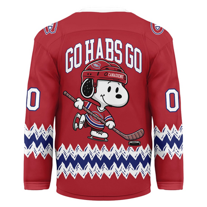 MC Premium NHL Snoopy Personalized Hockey Jersey DDT CTND