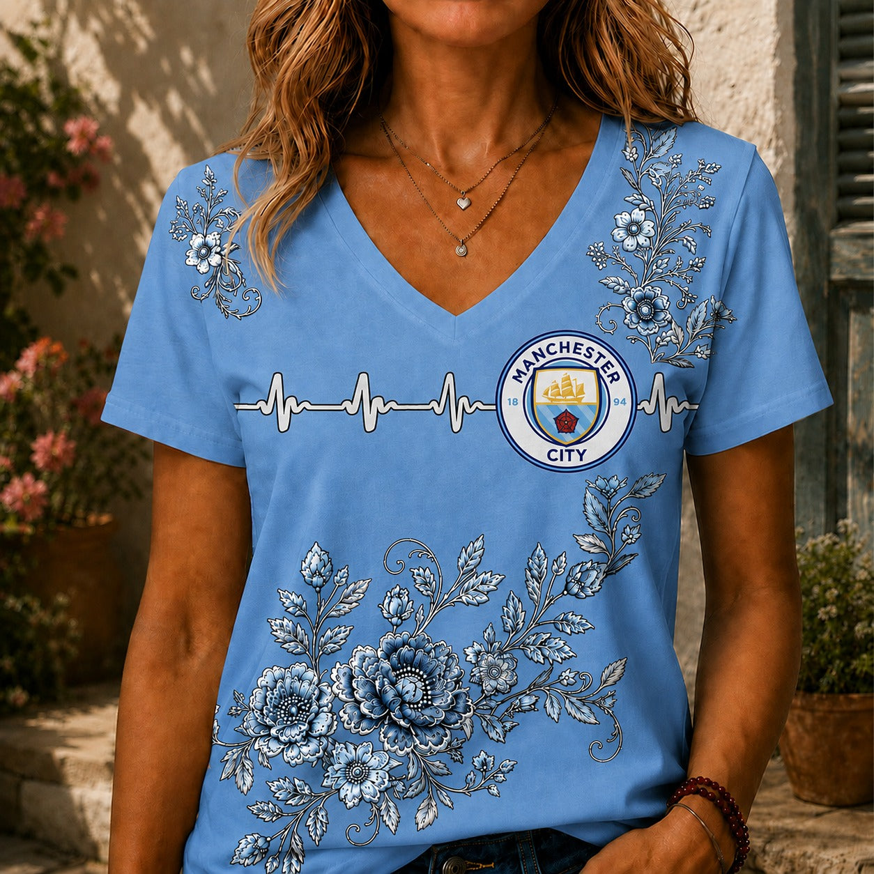 MC x EPL Luxury Women V-Neck Shirt