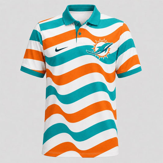 MD Premium NFL Custom Striped Athletic Polo Shirt