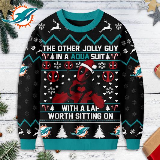MD Premium NFL Deadpool Christmas Ugly Sweater DDT NTL