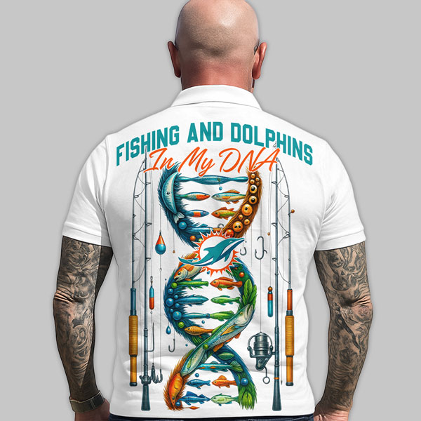 MD Premium NFL Fishing In My DNA Polo Shirt DDT CTND