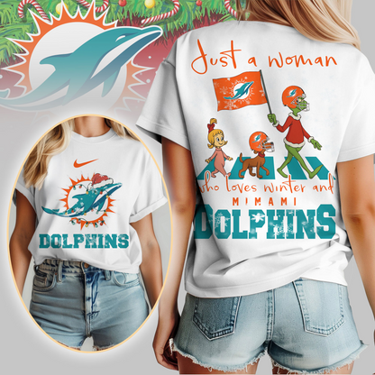 MD Premium NFL Just A Woman Who Loves Winter 3D Shirt DDT CTND