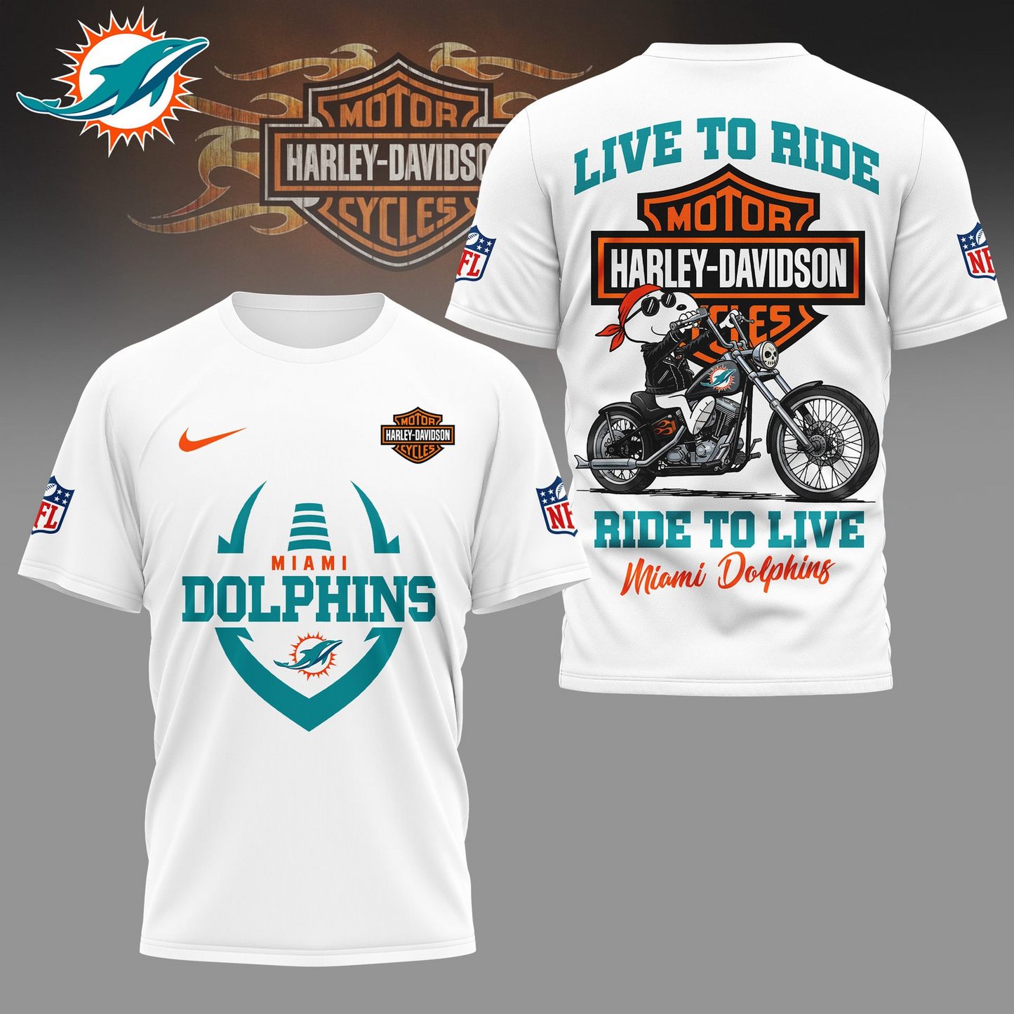 MD Premium NFL Snoopy Motorcycle 3D Shirt DDT CTND