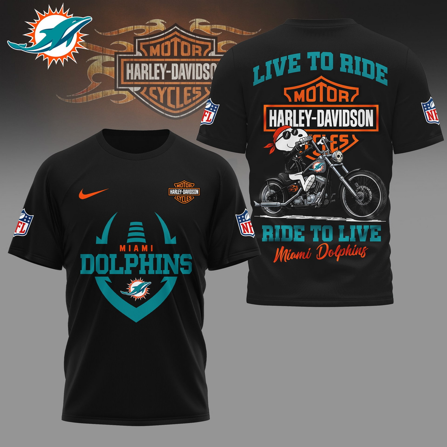 MD Premium NFL Snoopy Motorcycle 3D Shirt DDT CTND