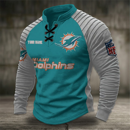 MD x NFL Men Stand Collar Long Sleeve Top DDT  CTND