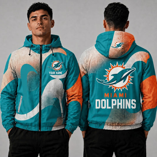MD x NFL Premium Windbreaker Jacket Personalized Gift For Fan