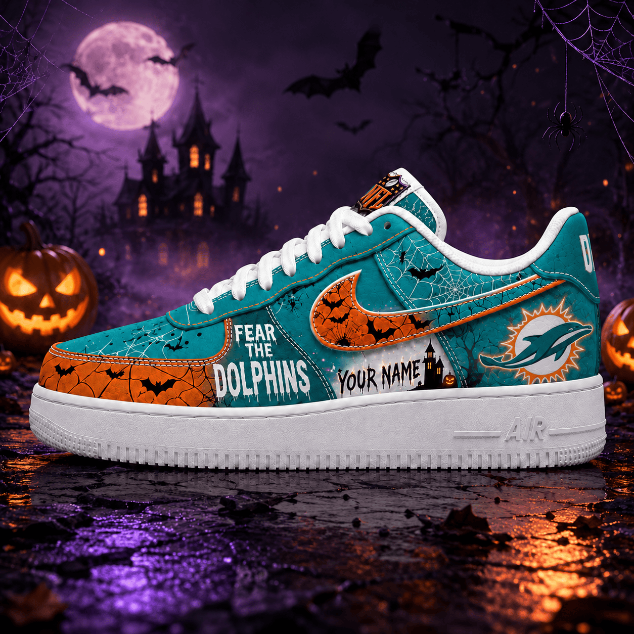 MD x Premium NFL Fear The Team Halloween AF1 Sneakers