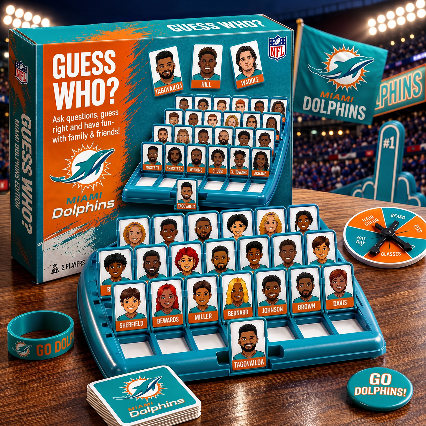MD_NFL ELITE FAN GUESS WHO BOARD GAME Ã¢â‚¬â€œ COLLECTOR EDITION