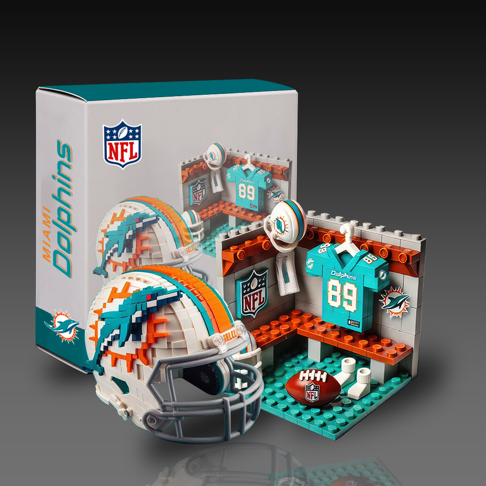 NFL Team Changing Room & Helmets Building Block Football Set DDT CTND