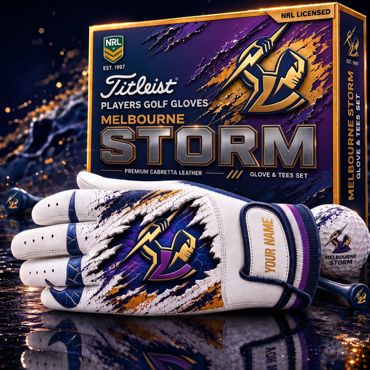 MEL PREMIUM NRL PLAYERS GOLF GLOVE GIFT SET  V2