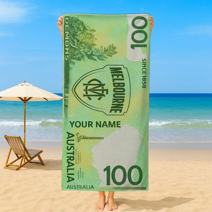 MEL x AFL $100 Personalized Beach Towel Gifts For Fan DDT CTND