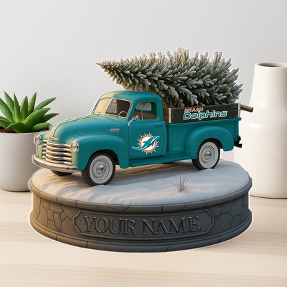 MIA Custom NFL Christmas Acrylic Block Plaque Decor DatND DVT