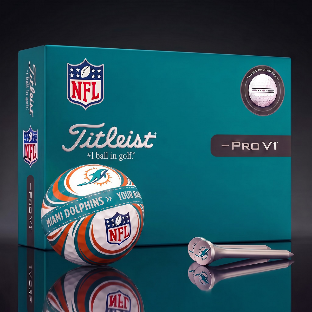 MIA X Luxury NFL Football Golf Ball Set – Personalized Edition