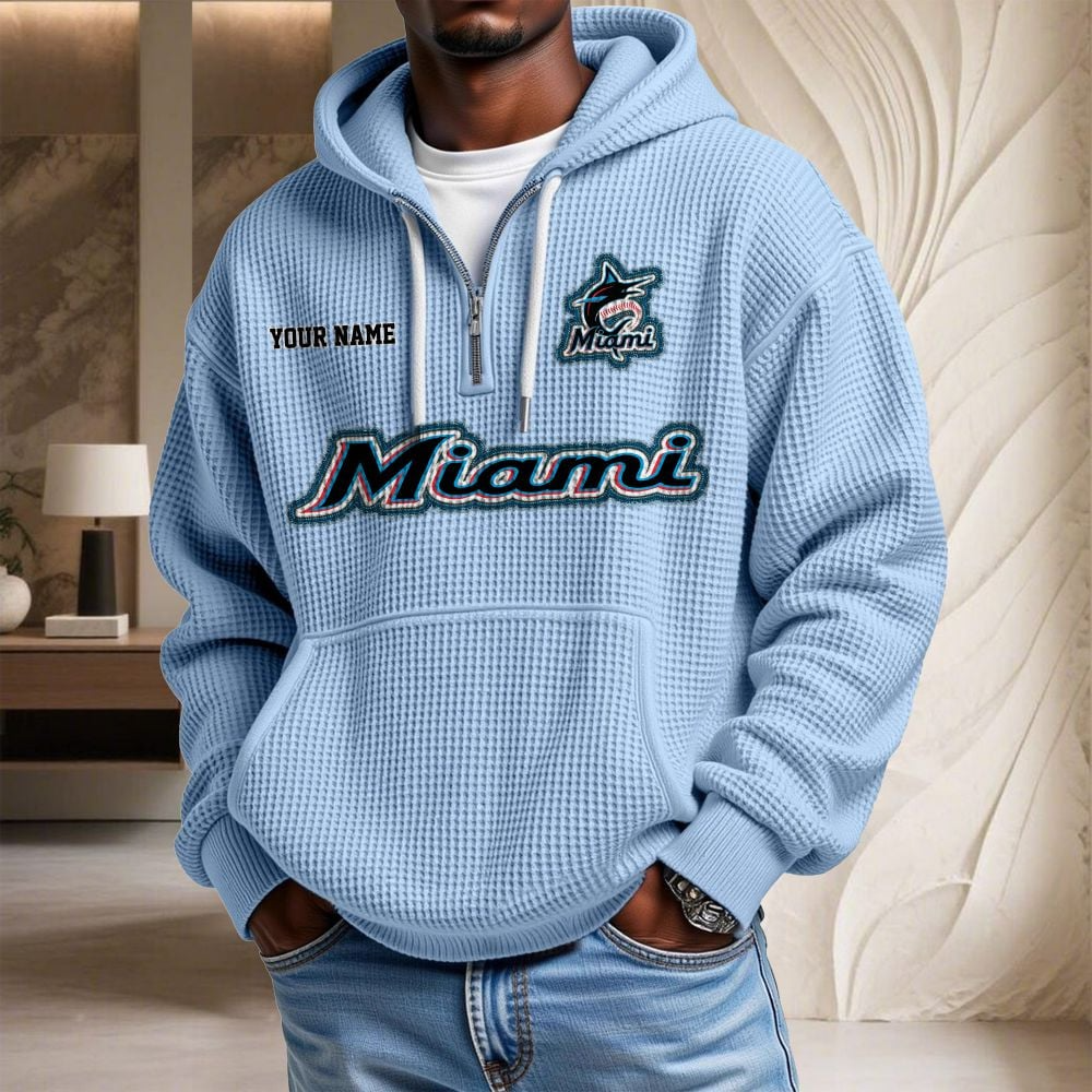 MIA x MLB Waffle Hoodie DATND TANTD