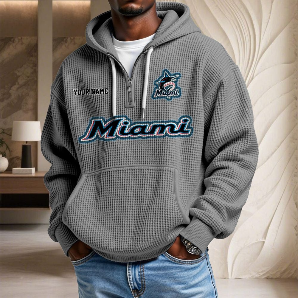 MIA x MLB Waffle Hoodie DATND TANTD