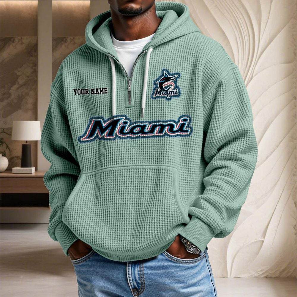 MIA x MLB Waffle Hoodie DATND TANTD
