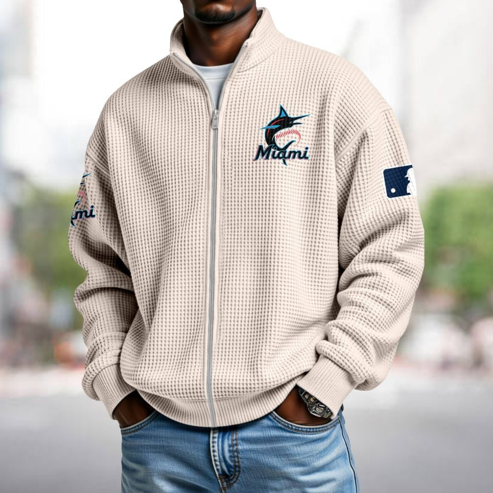 MIA x MLB Waffle Zip-Up Sweatshirt DatND DVT