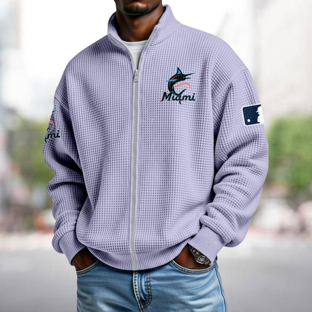 MIA x MLB Waffle Zip-Up Sweatshirt DatND DVT