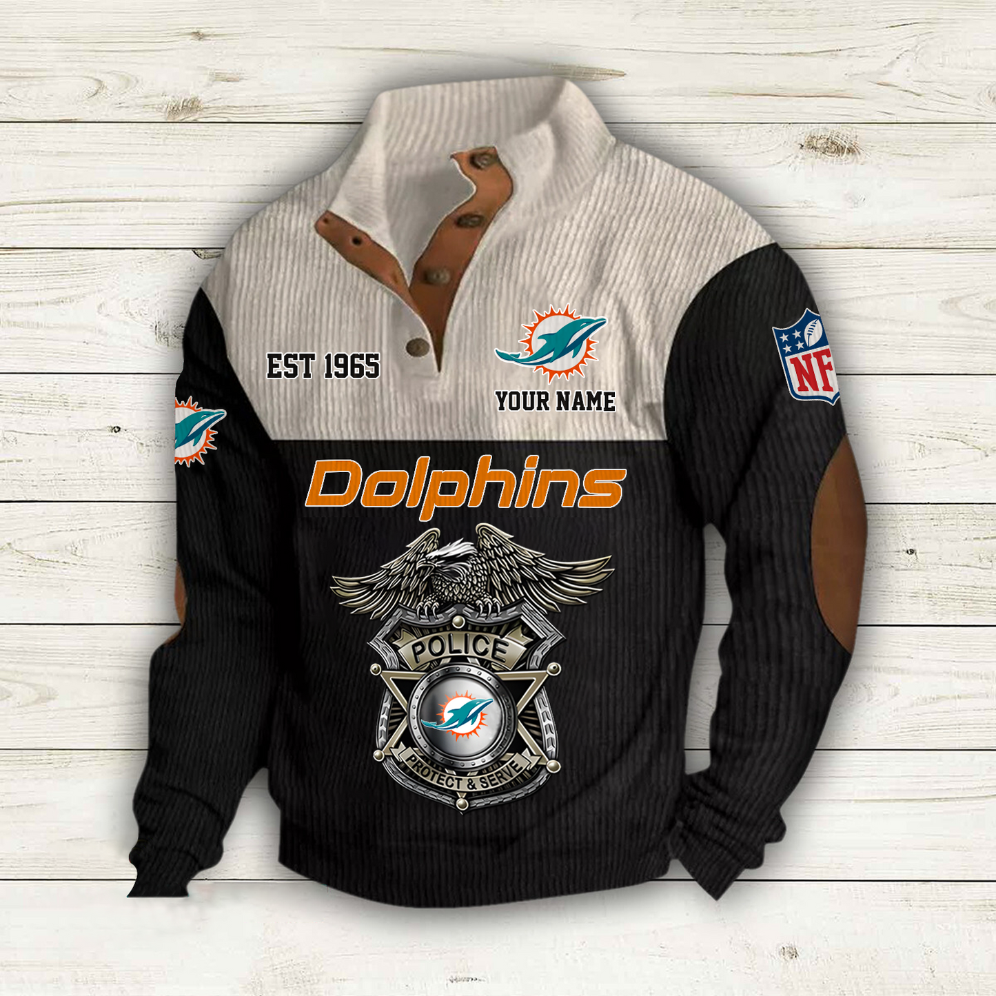 MIA x NFL Custom Name Sport Sweatshirt DatND DVT