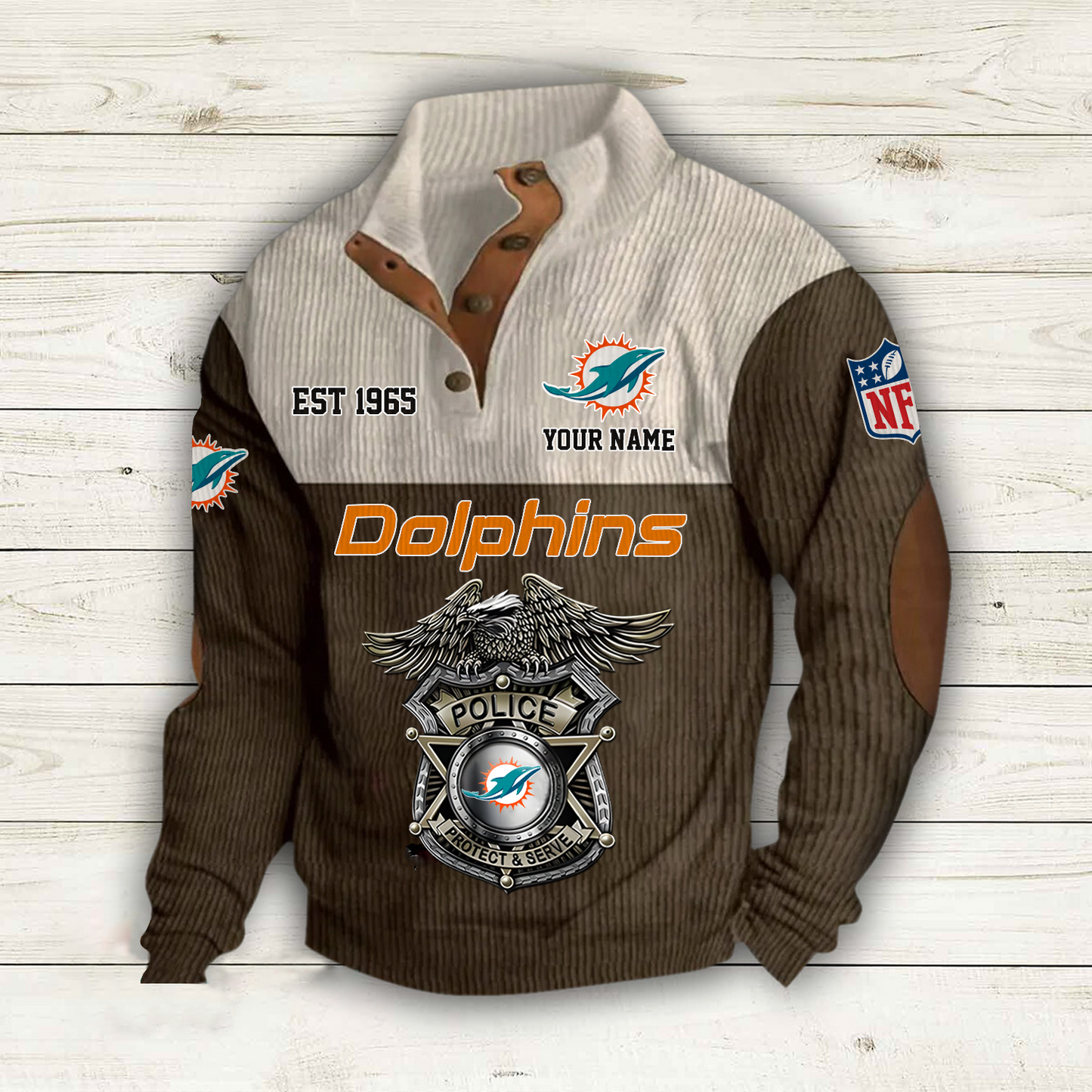 MIA x NFL Custom Name Sport Sweatshirt DatND DVT