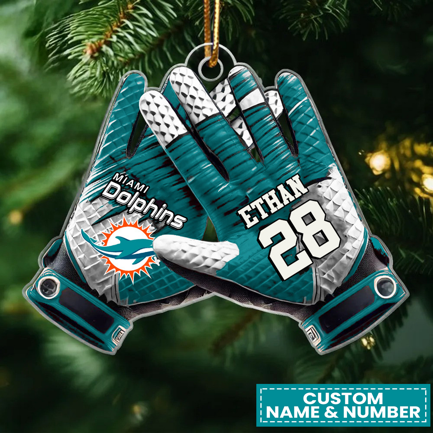 MIA x NFL Customized Christmas Acrylic Ornament DATND TANTD