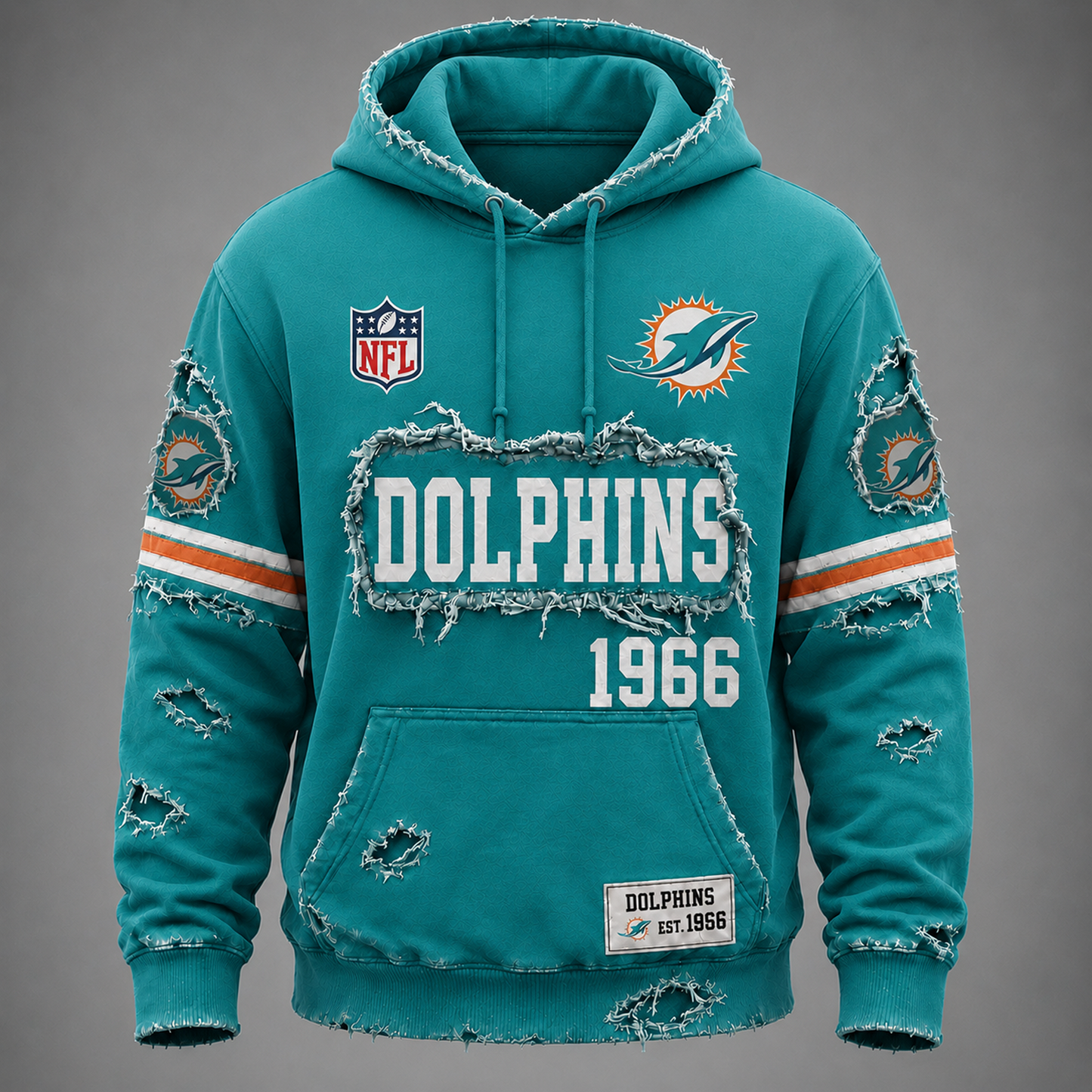 MIA x NFL Distressed Premium Hoodie 0906 DatND DVT
