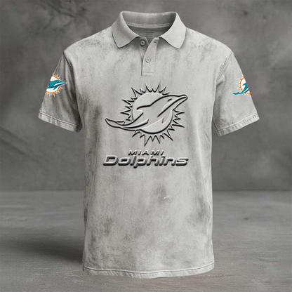 MIA x NFL Embossed Polo Shirt DATND TANTD