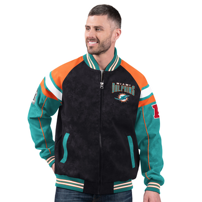 MIA x NFL Officially Licensed Faux Suede Jacket DATND TANTD